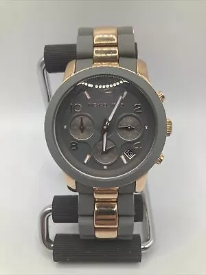 Michael Kors Ladies' 38mm Watch Chronograph MK5465 - Grey And Rose Gold - Works • $79.99