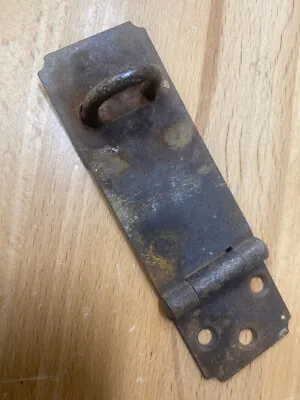 Vintage Rusty Crusty 4-3/4  Hasp & Staple For Gate Door Farm Barn Box Shed • $17.99