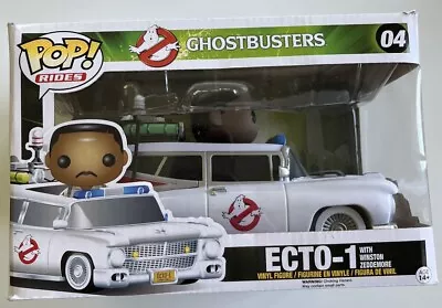 Ghostbusters Ecto-1 Car With Winston Zeddemore Funko Pop Rides! - #04 Box Damage • £38