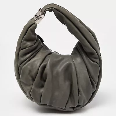 Marni Grey Pleated Leather Hobo • $172.20