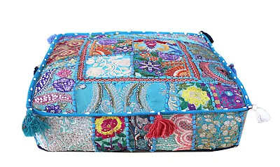 £17.27 • Buy 22  Large Square Floor Pillow Cushion Cover Patchwork Indian Home Decorative 