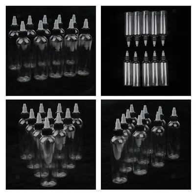 £26.47 • Buy 40 Pcs   Empty Plastic Bottles With Twist Top Dropper Nozzle Caps 120ml