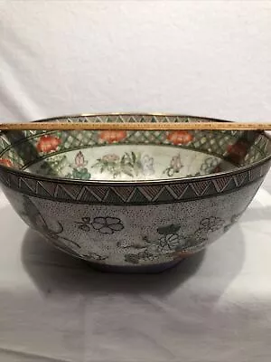 Vintage Chinese Porcelain Macau Bowl 9 Inch’s Asian Japan Decorative • $50