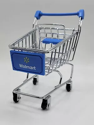 Mini Walmart Shopping Cart. Metal Real Rolling Wheels Collectible Replica  • $12.99