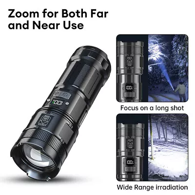LED Torch Flashlight Police Military Bright High Power Waterproof Zoom Tactical • $53.22