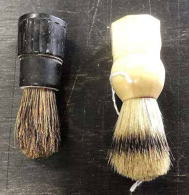 2 Shaving Cream Lather Brushes Vintage Made Rite Rubberset • $9.99