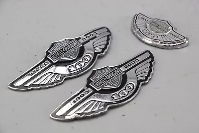 $150.22 • Buy 2003 Harley Electra Glide 100th Anniversary CHROME Fuel Tank Badge Emblem Set