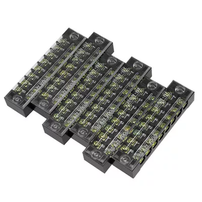 6 Pcs Dual Rows 8 Positions 600V 15A Cable Barrier Block Terminal Strip TB-1508L • $15.36