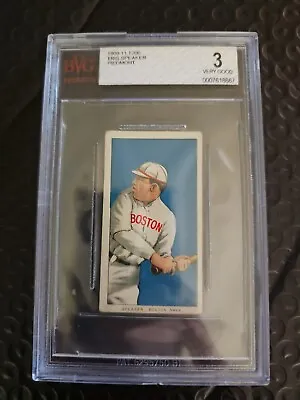 TRIS SPEAKER HOF Rookie Card RC 1909 T206 Piedmont Tobacco Card BVG 3 VG • $2500