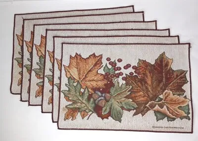Autumn Maple Leaf 18 ×12  Dining Table Tapestry Placemats David Carter Brown • $9