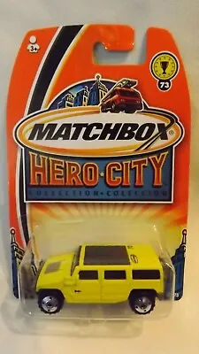 Matchbox Hero-City Yellow HummerH2 SUV Concept # 73  • $3.87