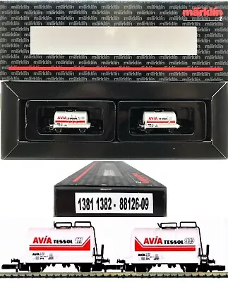 Marklin Z Scale M/M  1381 & 1382 SET  2  COLLECTOR 2-AXLE TANK CARS  SET Box C9 • $49.95