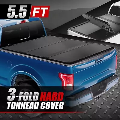 For 15-20 Ford F150 5.5Ft Truck Short Bed FRP Hard Solid Tri-Fold Tonneau Cover • $335.88