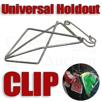 Universal Holdout Clip Magic Trick Prop Silks Cards Coin Sponge Ball Deck Switch • £3.99