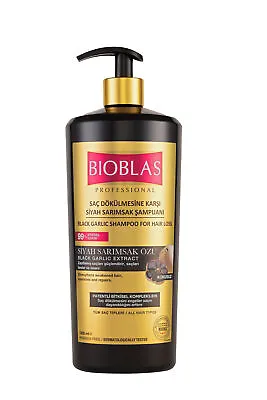 Bioblas Black Garlic Shampoo 1000ml Anti Hair Loss For M/f Odorless • £17.26