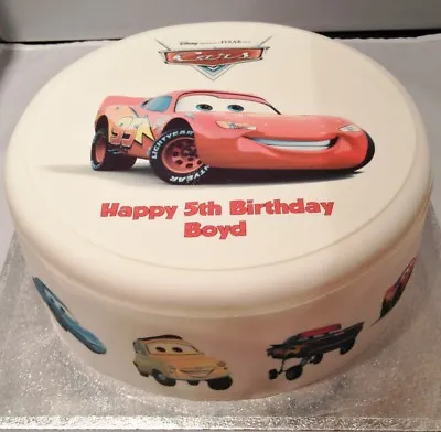 £5 • Buy Cars Lightning McQueen 01 Pre-cut Edible Icing Cake Topper Or Ribbon
