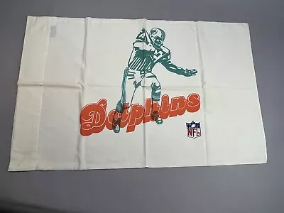 Vintage 1970's NFL Miami Dolphins Pillowcase 32x20 • $45