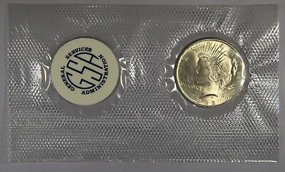 1922 Morgan Peace Silver Dollar $1 BU GSA Soft Pack • $114.95