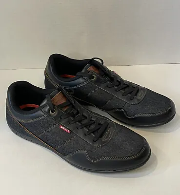 Levis Men's Dark Denim/Black Comfort Lace Up Sneakers/Shoes Men’s Size 13 • $20.99