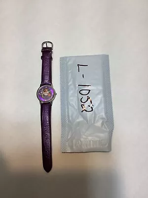 I Love Lucy Watch Women 30cm Purple And Silver - Leather Band NEED BATTERY • $15