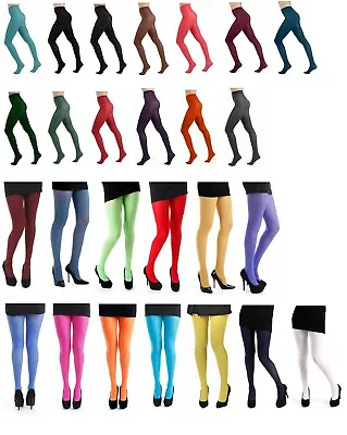 £6.99 • Buy Pamela Mann 50 Denier Opaque Footed Tights Size UK 8 - 24, Plus Size Coloured