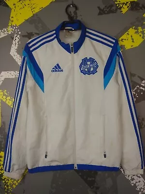 Olympique Marseille OM Training Jacket With Zipped White Adidas Men Size XS Ig93 • $46.74