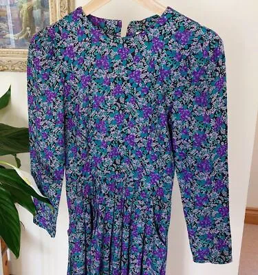 £19.95 • Buy Vintage Jessica Howard By Mitchell Rodbell Floral Petite Dress US 6 UK Size 8