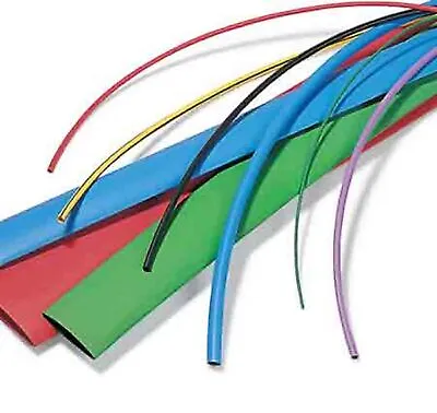 Heat Shrink 2.4m Tubing 14 Sizes Cable N Colour Insulation Wire Sleeve Ratio 2:1 • $5.50