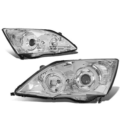 Fit 2007-2011 Honda CRV Chrome Housing Clear Corner Projector Headlight/Lamp Set • $155.88