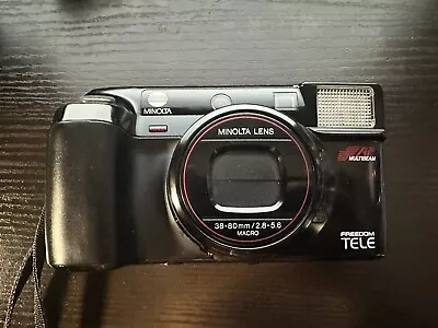 Minolta Freedom Tele AF 35mm Point And Shoot Film Camera Black • $80