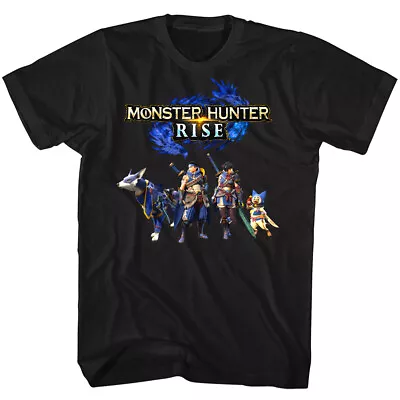 Monster Hunter Rise Crew Men's T Shirt Palicos Palamutes Capcom Game Merch • $22.50