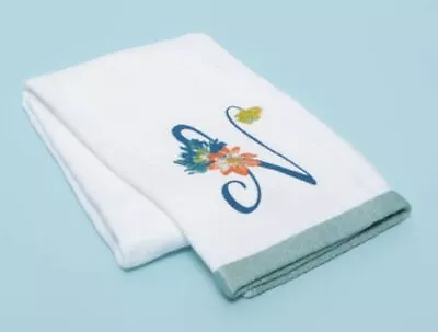 1 MONOGRAM PRINTED KITCHEN TOWEL (17 X28 )100% Cotton FLOWERS & LETTER NFinola • $7.99
