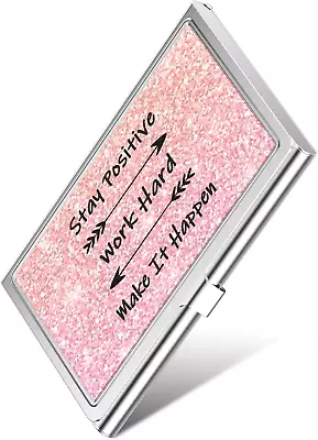 Business Card Holder Small Business Card Case Slim Metal Business Card Organiz • $7.96