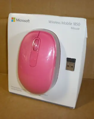 Microsoft Wireless Mobile 1850 Mouse Ambidextrous RF Wireless Shocking Pink • £39.99