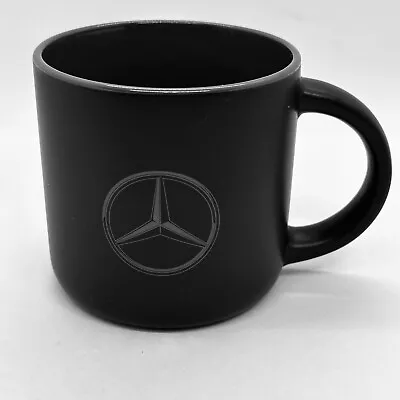 Mercedes-Benz Classic Logo Ceramic Coffee Mug Cup Matte Black Double Sided Promo • $12.95