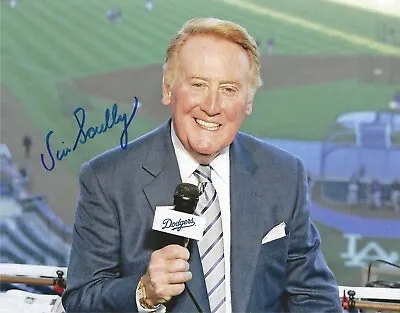 Vin Scully Signed Autographed Dodgers Legend HOF 8x10 Photo Brooklyn LA • $350