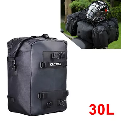 Motorcycle 30L Rear Tail Seat Back Saddle Carry Bag Waterproof Bag Luggage Black • $99.42