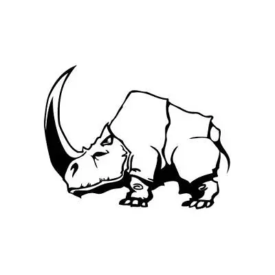 Rhinoceros Heavy Metal - Vinyl Decal Sticker For Wall Car IPhone IPad • £6.61