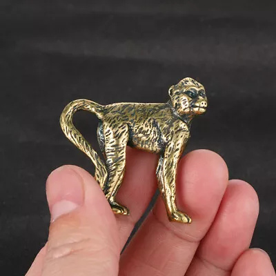 Solid Brass Monkey Figurine Small Statue Home Ornament Figurines Animal • $10.99