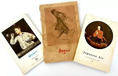 3 Vintage Collectible Art Books Degas Manet & Japanese Art. 1948 1958 1961 • $60