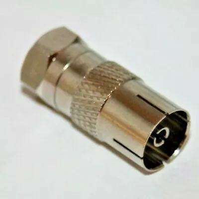 F Type Male Plug To Coax RF Aerial Plug Female TV Antenna Adapter Connectors Lot • £3.85