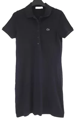 LACOSTE Navy Blue Tennis Polo Dress - FR 36 Small • £24.99