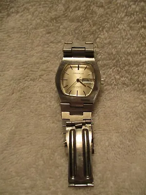 Vintage Men's Caravelle Automatic Dual-Day Set-O-Matic Silvertone Wristwatch • $39.99