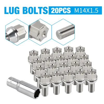 20Pcs M14*1.5 Stainless Steel Lug Nuts Bolts For Audi A3 A4 A5 A6 Q3 Q5 R7 R8 TT • $68.40