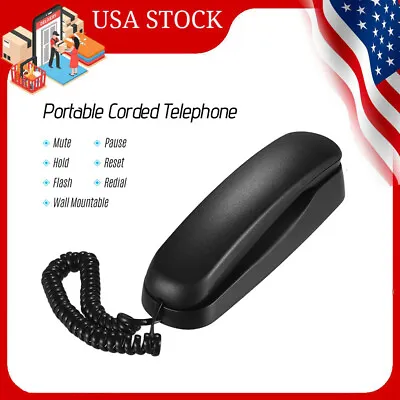 Bisofice Desktop Corded Landline Phone Corded Fixed Telephone Support Mute L6L4 • $12.96