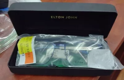 1 Unit New Elton John Professor Blue Eyeglass Frames 54-18-140 #750 • $33.20