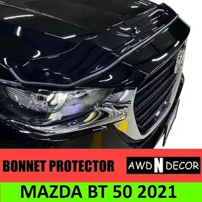 Mazda BT-50 2020-2023 Bonnet Protector - Black Acrylic - Easy Installation • $85.99