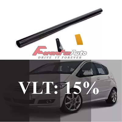$9.95 • Buy Uncut 20 X10' FT Feet 15% Dark Shade 2Ply Window Tint Film Roll 15%