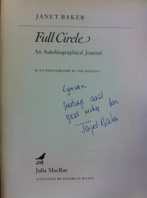 £5.38 • Buy Full Circle: An Autobiographical Journal By Baker, Janet Paperback Book The