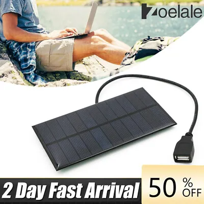 $16.89 • Buy Mini USB Solar Panel Power Bank 5.5V For Outdoor Camping Hiking Phone Charger AU